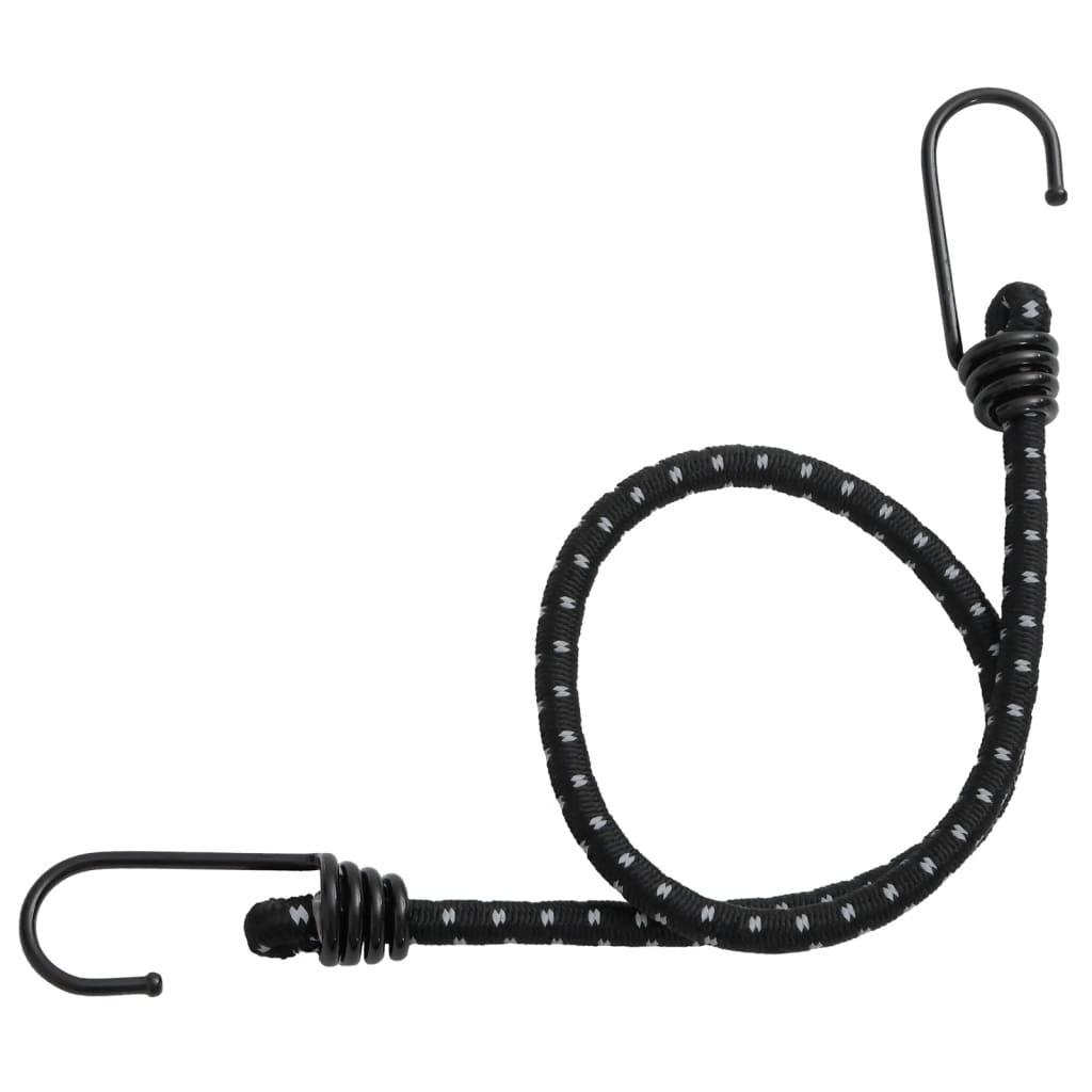 Bungee Cords with Reflective Strips and Hooks 25 pcs 46 cm