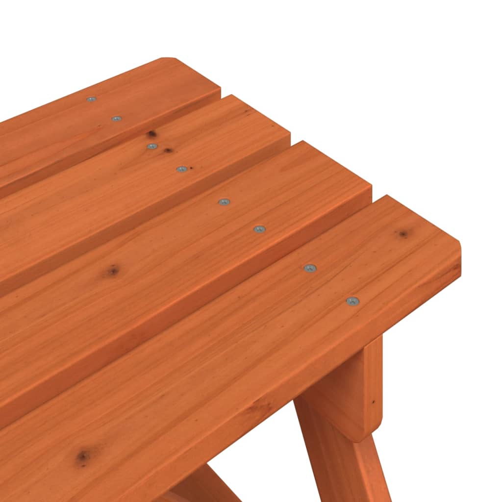 Picnic Table for 4 Kids with Umbrella Solid Wood Fir