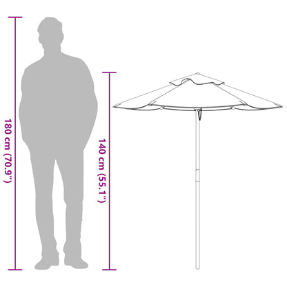 Garden Umbrella for Kids with Wooden Pole Ø120x140 cm