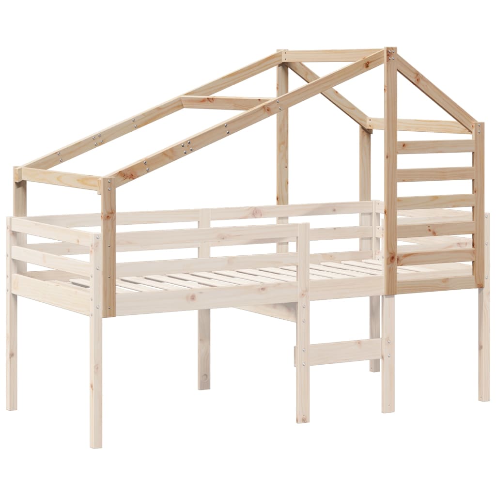 Kids' Bed Roof 198x87x113 cm Solid Wood Pine