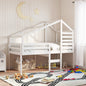 Kids' Bed Roof White 198x87x113 cm Solid Wood Pine