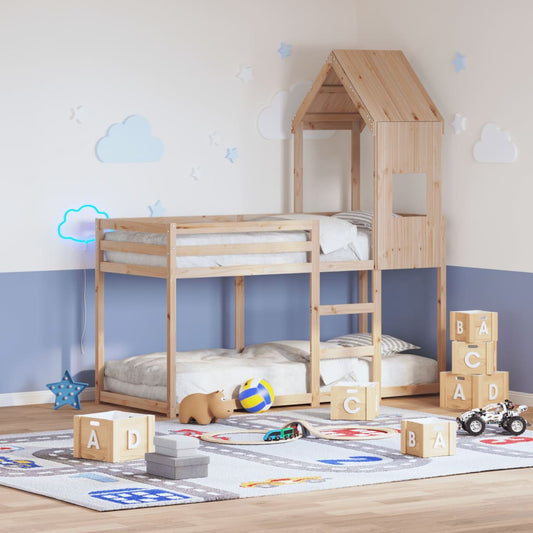 Kids' Bed Roof 55x99x139.5 cm Solid Wood Pine