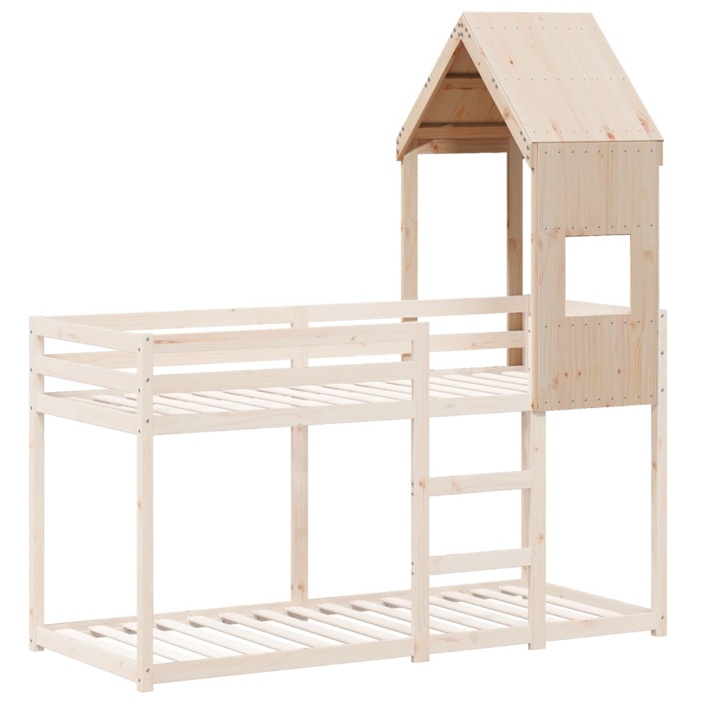 Kids' Bed Roof 55x84x132 cm Solid Wood Pine