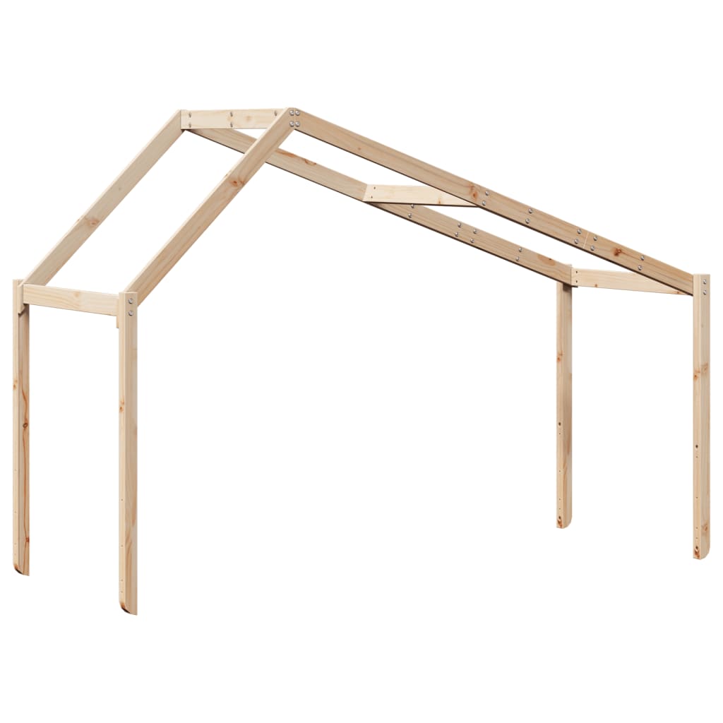 Kids' Bed Roof 213x95.5x144.5 cm Solid Wood Pine