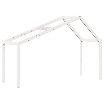 Kids' Bed Roof White 213x85.5x144.5 cm Solid Wood Pine