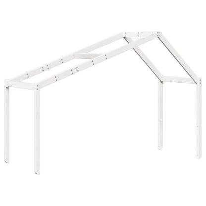 Kids' Bed Roof White 203x80.5x142 cm Solid Wood Pine