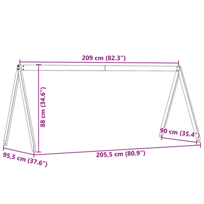 Kids' Bed Roof 209x95.5x88 cm Solid Wood Pine