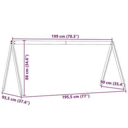 Kids' Bed Roof 199x95.5x88 cm Solid Wood Pine