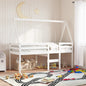 Kids' Bed Roof White 199x95.5x88 cm Solid Wood Pine