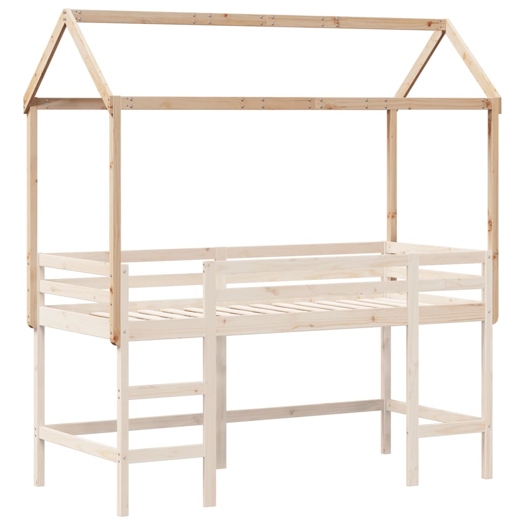 Kids' Bed Roof 217x95.5x159 cm Solid Wood Pine