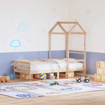 Kids' Bed Roof 118x70x176.5 cm Solid Wood Pine