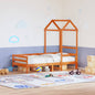 Kids' Bed Roof Wax Brown 108x70x176.5 cm Solid Wood Pine