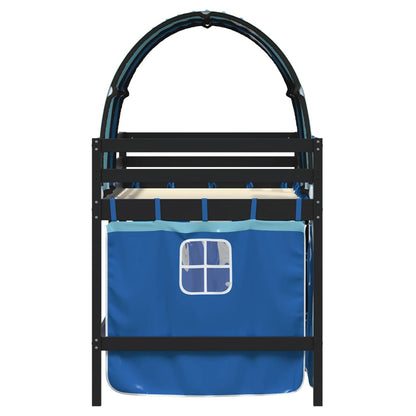 Kids' Loft Bed with Tunnel without Mattress Blue 90x190 cm Single