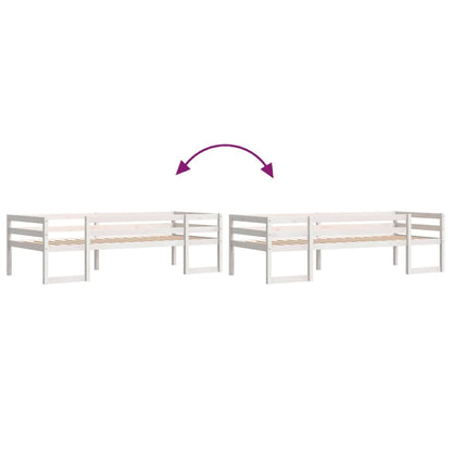 Kids' Bed Frame White 80x200 cm Solid Wood Pine