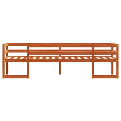 Kids' Bed Frame Wax Brown 80x200 cm Solid Wood Pine