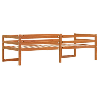 Kids' Bed Frame Wax Brown 80x200 cm Solid Wood Pine