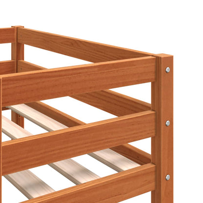 Kids' Bed Frame Wax Brown 80x200 cm Solid Wood Pine