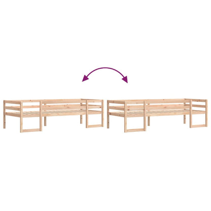 Kids' Bed Frame without Mattress 90x200 cm Solid Wood Pine