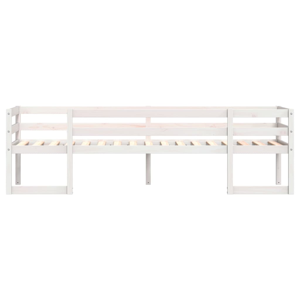 Kids' Bed Frame White 90x200 cm Solid Wood Pine