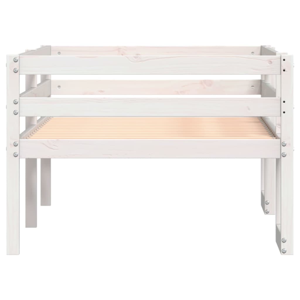 Kids' Bed Frame White 90x200 cm Solid Wood Pine