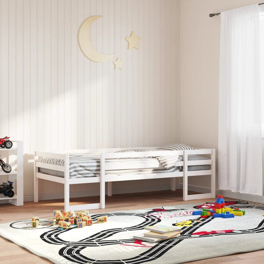 Kids' Bed Frame without Mattress White 90x190 cm Single Solid Wood Pine