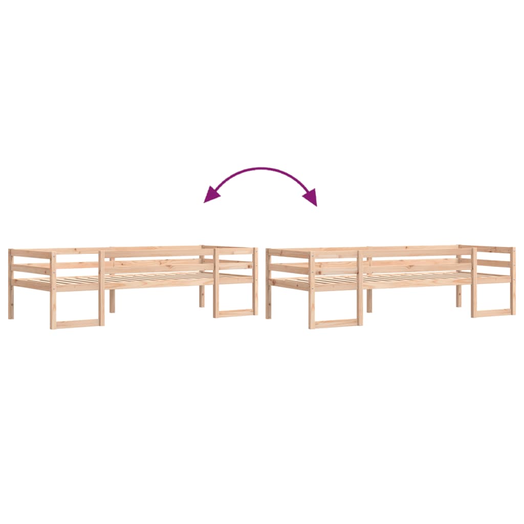 Kids' Bed Frame without Mattress 75x190 cm Small Single Solid Wood Pine