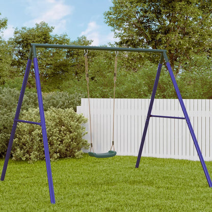 Outdoor Swing Seat for Kids Single with Adjustable Rope Green