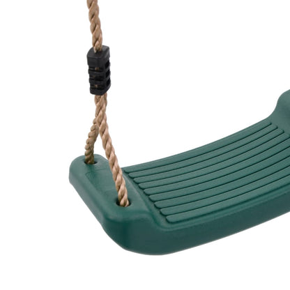 Outdoor Swing Seat for Kids Single with Adjustable Rope Green