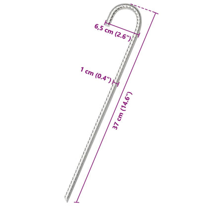 Tent Pegs 12 pcs 37 cm Ø10 mm Galvanised Steel