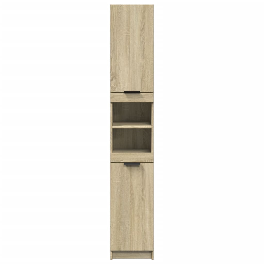 Bathroom Cabinet Sonoma Oak 32x34x188.5 cm Engineered Wood