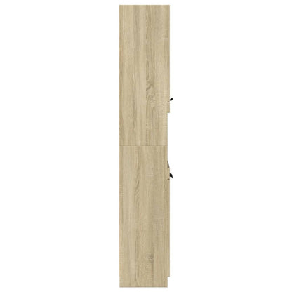 Bathroom Cabinet Sonoma Oak 32x34x188.5 cm Engineered Wood