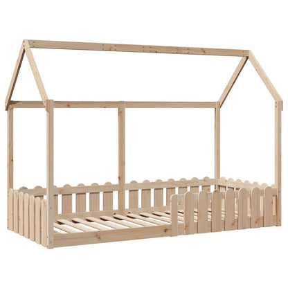 Kids' House Bed Frame 90x200 cm Solid Wood Pine