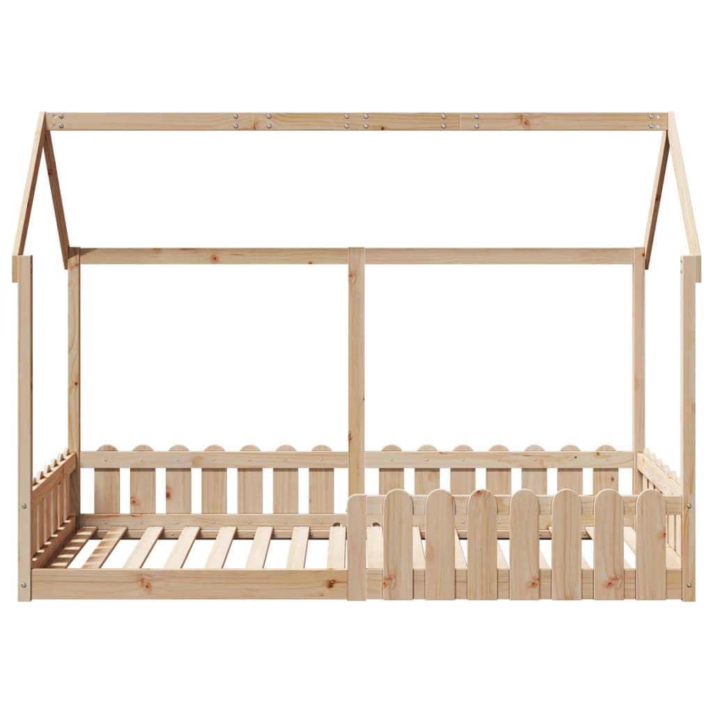 Kids' House Bed Frame 90x200 cm Solid Wood Pine