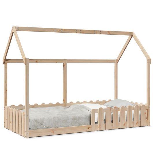 Kids' House Bed Frame 90x200 cm Solid Wood Pine