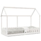 Kids' House Bed Frame White 90x200 cm Solid Wood Pine