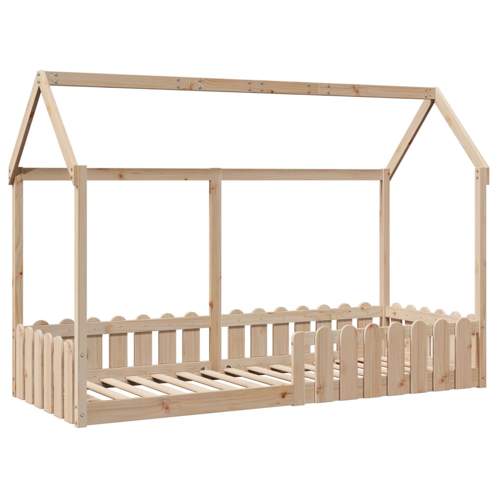 Kids' House Bed Frame 80x200 cm Solid Wood Pine