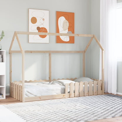 Kids' House Bed Frame 80x200 cm Solid Wood Pine