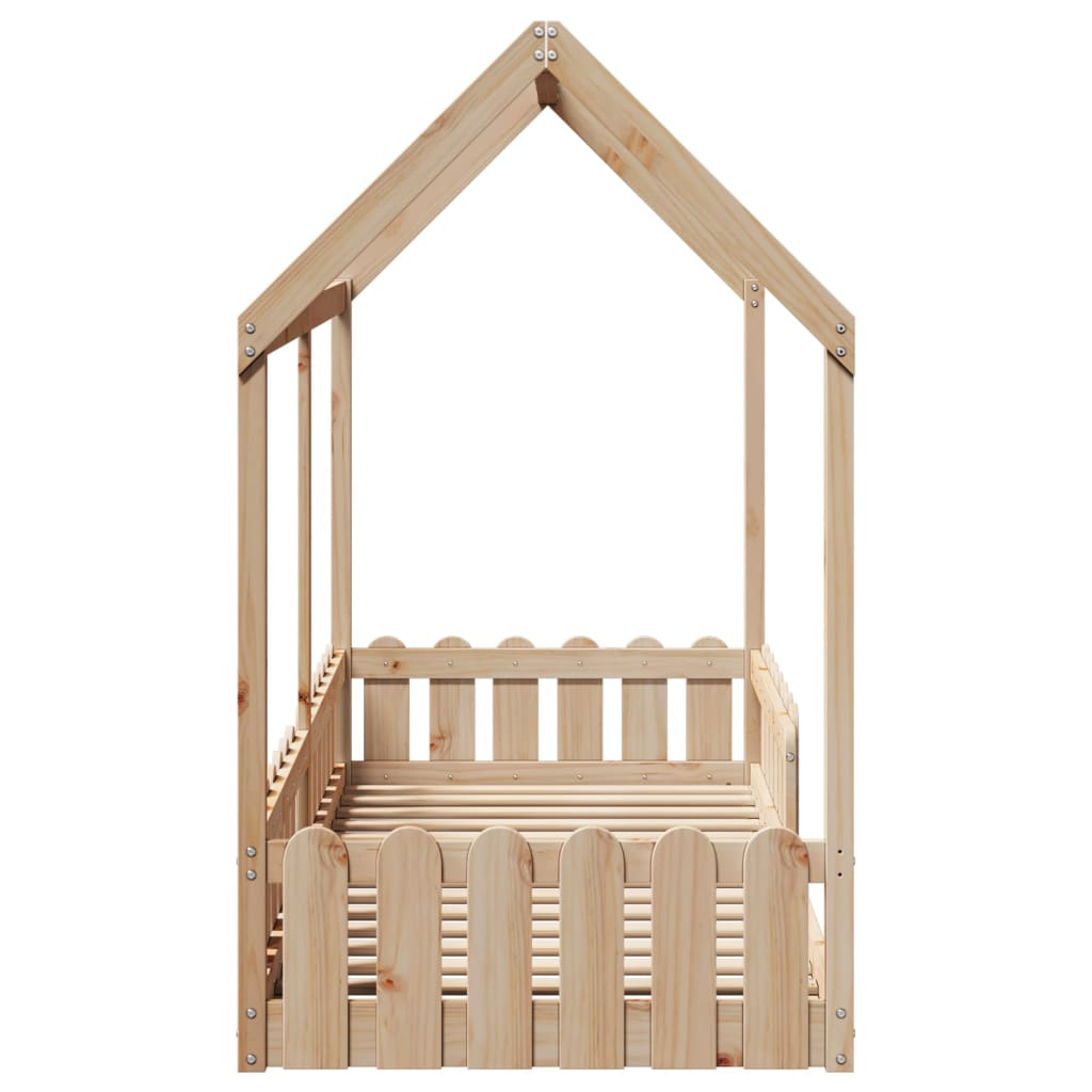 Kids' House Bed Frame 80x200 cm Solid Wood Pine