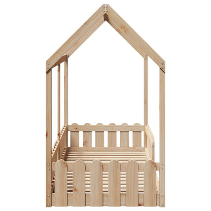 Kids' House Bed Frame 80x200 cm Solid Wood Pine