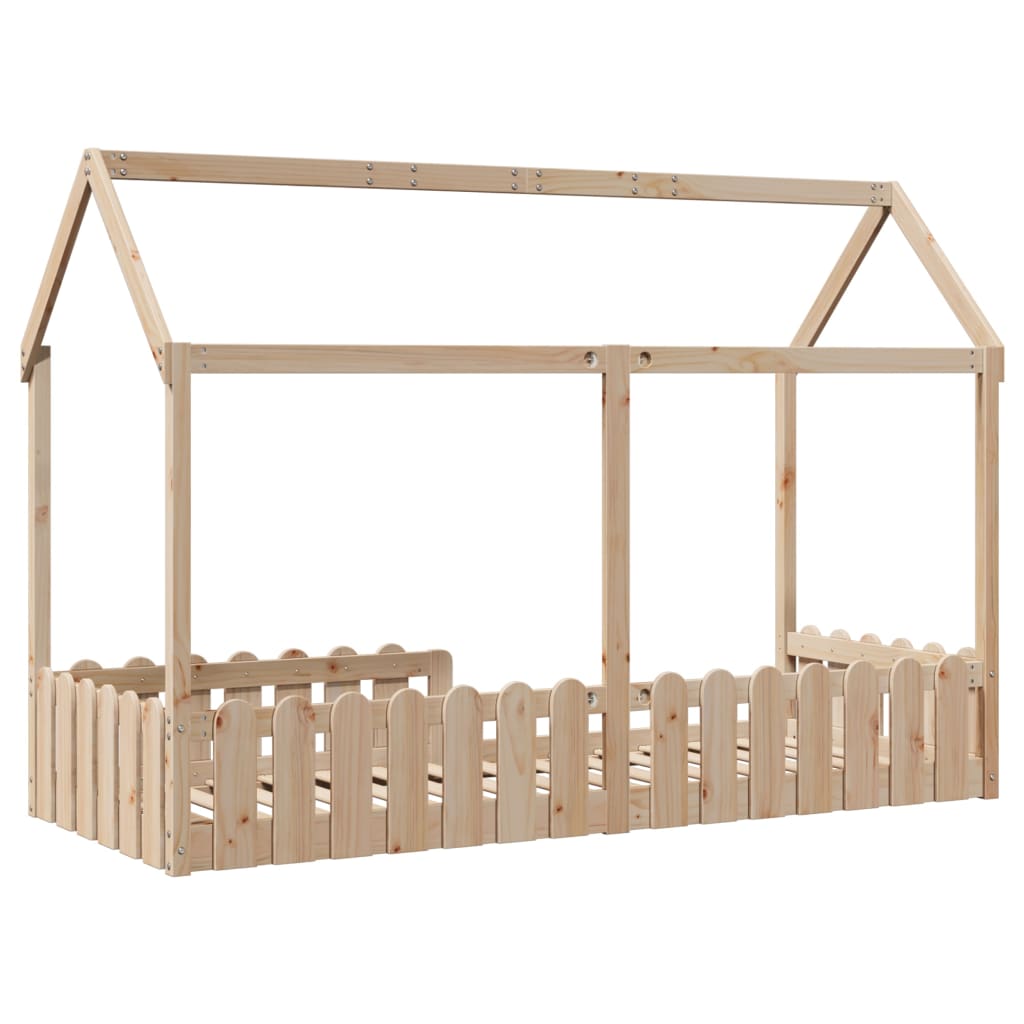 Kids' House Bed Frame 80x200 cm Solid Wood Pine