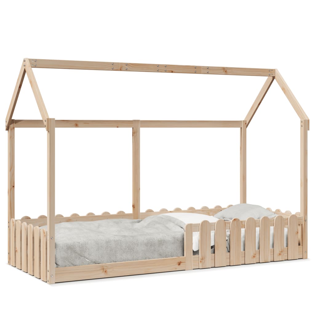 Kids' House Bed Frame 80x200 cm Solid Wood Pine