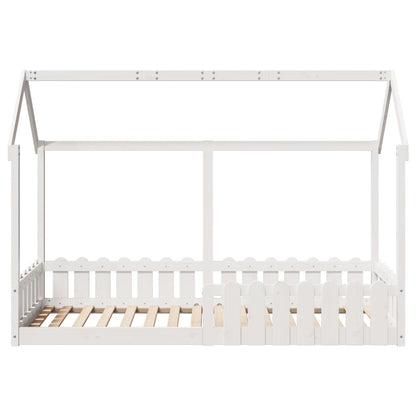 Kids' House Bed Frame without Mattress White 80x200 cm