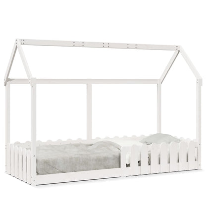 Kids' House Bed Frame without Mattress White 80x200 cm