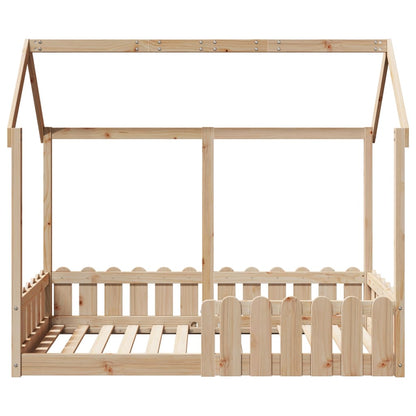 Kids' House Bed Frame 80x160 cm Solid Wood Pine