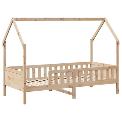 Kids' House Bed Frame 90x200 cm Solid Wood Pine