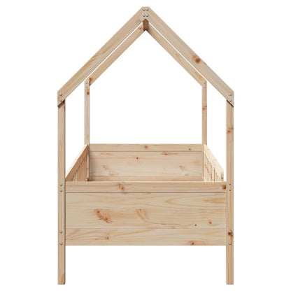 Kids' House Bed Frame 90x200 cm Solid Wood Pine