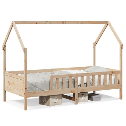 Kids' House Bed Frame 90x200 cm Solid Wood Pine