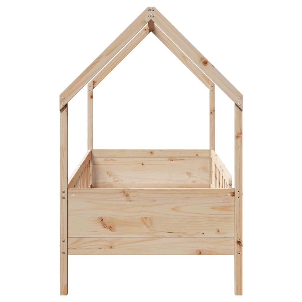 Kids' House Bed Frame without Mattress 80x200 cm Pine