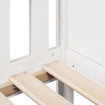 Kids' House Bed Frame White 80x200 cm Solid Wood Pine