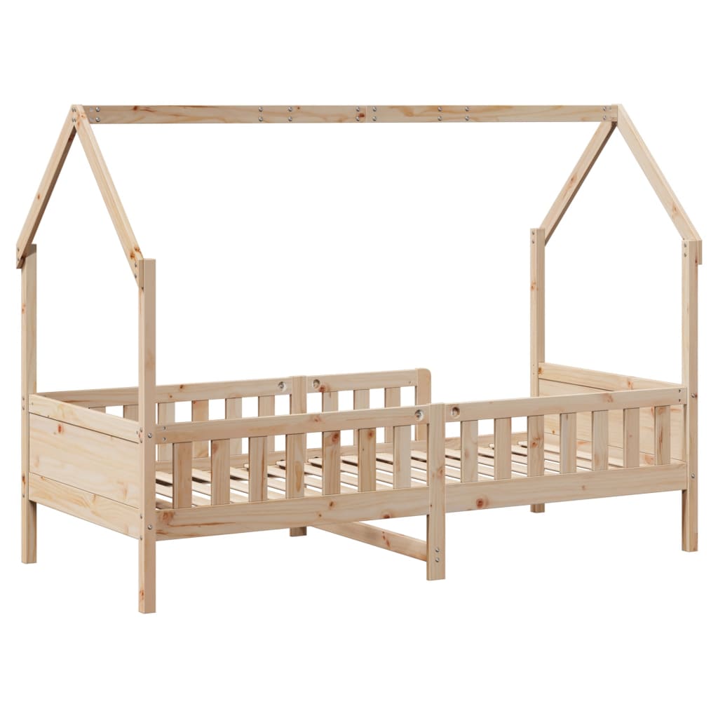 Kids' House Bed Frame 90x190 cm Solid Wood Pine